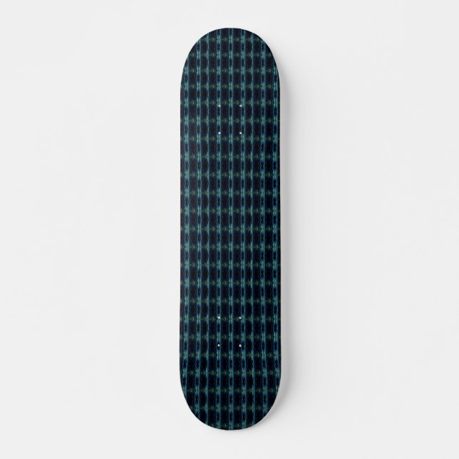 Blue Green Rainbow Stars , Artdeco Pattern Skateboard (Front)