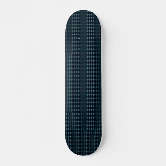 Blue Green Rainbow Stars , Artdeco Pattern Skateboard (Front)