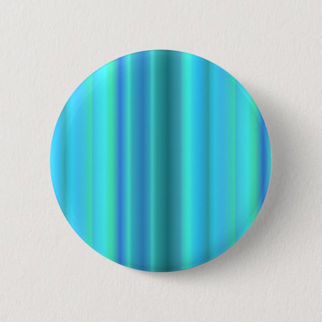 Blue Green Rainbow Stripes 2 Inch Round Button (Front)
