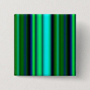 Blue Green Rainbow Stripes 2 Inch Square Button