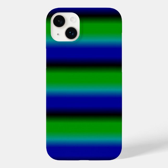 Blue Green Rainbow Stripes Case-Mate iPhone Case (Back)