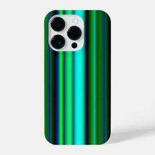 Blue Green Rainbow Stripes iPhone 14 Pro Case
