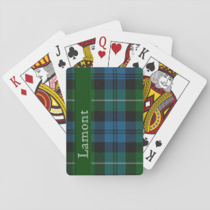 Blue & Green Scottish Tartan Plaid Playing Cards