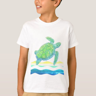 Blue & Green Sea Turtle T-Shirt