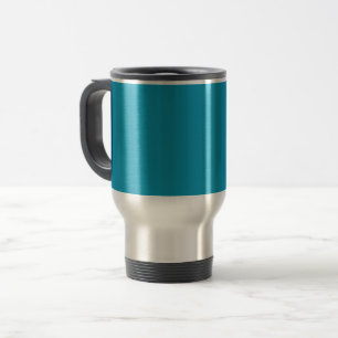 Blue-green (solid colour)  travel mug