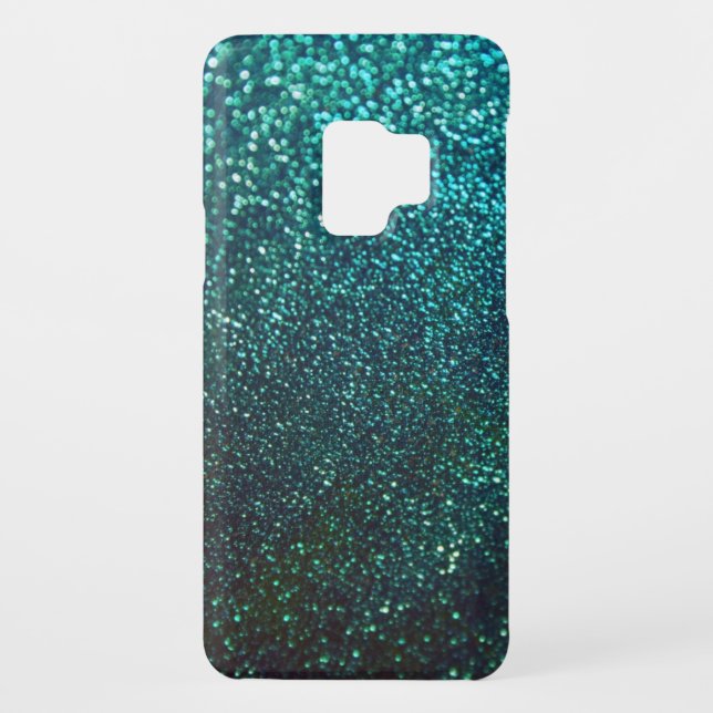 Blue/Green Sparkle Glitter Galaxy Case (Back)
