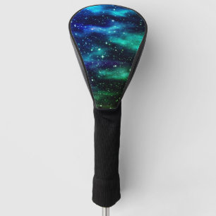 Blue & Green Starry Sky Galaxy Golf Head Cover