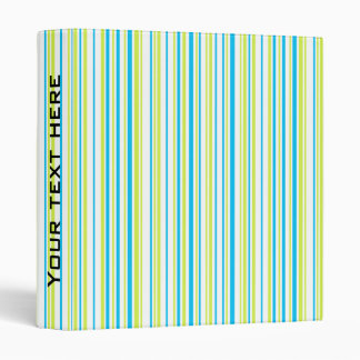 Blue green Stripes simple elegant pattern Binder