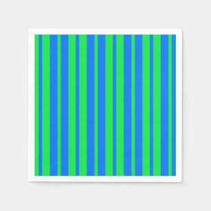 Blue Green Stylish Stripes Pattern Design Napkin