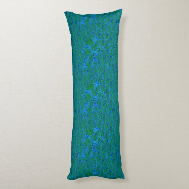 Blue Green Texture Pattern Custom Body Pillow (Back (Vertical))