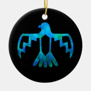 Blue-Green Thunderbird Ornament