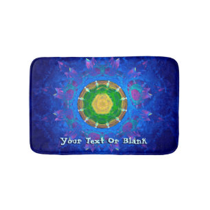 Blue-Green Tie Dye Bath Mat