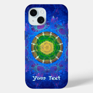 Blue-Green Tie Dye iPhone 15 Case