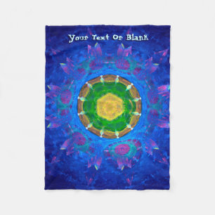 Blue-Green Tie Dye Fleece Blanket
