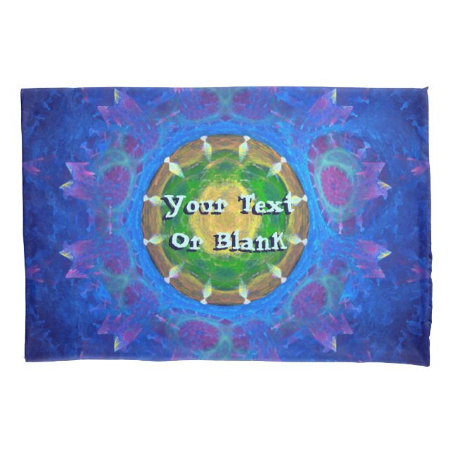 Blue-Green Tie Dye Pillowcase (Front)