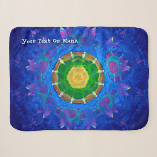 Blue-Green Tie Dye Sherpa Blanket