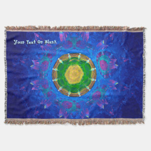 Blue-Green Tie Dye Throw Blanket