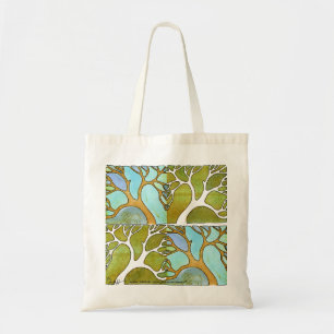 Blue Green Tree Art Bag