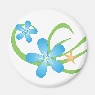 Blue Green Tropical Magnet