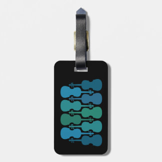 Blue Green Violin/Viola Case Tag, Personalized Luggage Tag