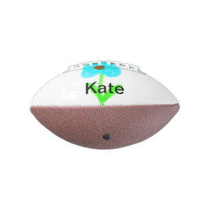 Blue green watercolor add your name tex football