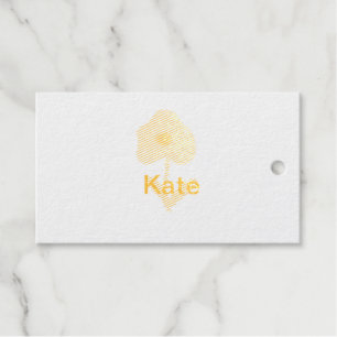 Blue green watercolor add your name tex gift tags