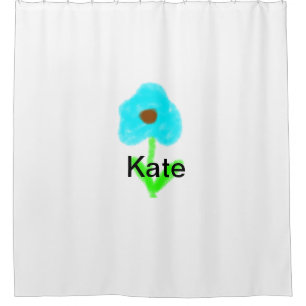 Blue green watercolor add your name text custom
