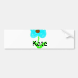Blue green watercolor add your name text custom  bumper sticker