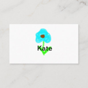 Blue green watercolor add your name text custom calling card