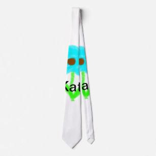 Blue green watercolor add your name text custom  tie