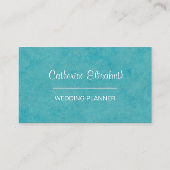 Blue / Green Watercolor Wash Painting,  2-Sided Business Card (Front)