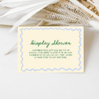 Blue Green Whimsical Handwritten Display Shower