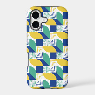 Blue Green Yellow Abstract Geometric Pattern