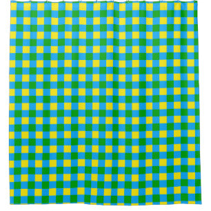 Blue Green Yellow Check Plaid Pattern Design 