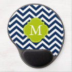Blue & Green Zigzags Pattern Monogram
