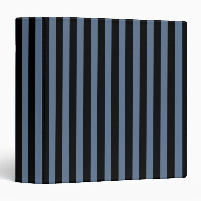 Blue grey and black stripes binder (Front/Spine)