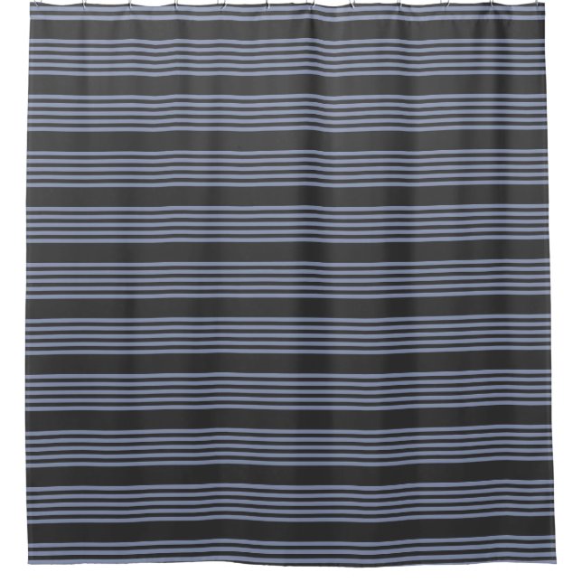 Blue-grey and charcoal five stripe pattern (Front)