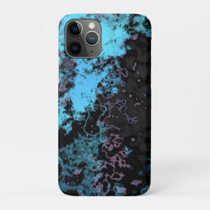 Blue, Grey and Purple Marble Abstract iPhone 11 Pro Case