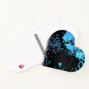 Blue, Grey and Purple Marble Abstract Notebook