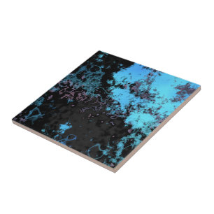 Blue, Grey and Purple Marble Abstract Tile