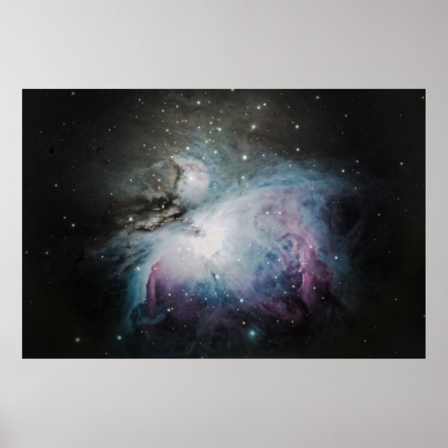 Blue, grey, and purple nebula poster (Front)