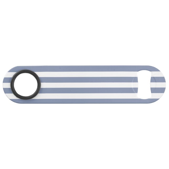 Blue grey and white candy stripes bar key (Back Horizontal)