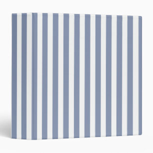 Blue grey and white candy stripes binder