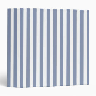 Blue grey and white candy stripes binder