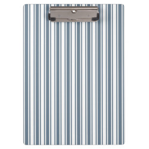 Blue-grey and white candy stripes clipboard