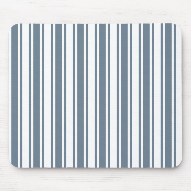 Blue-grey and white candy stripes mouse pad (Front)