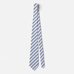 Blue grey and white candy stripes tie