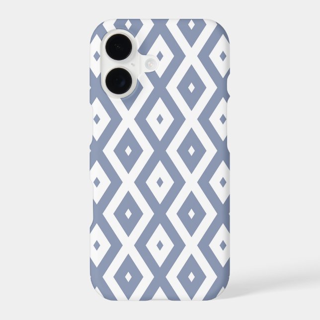 Blue grey and white diamond pattern (Back)