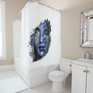 Blue Grey Bad Girl face