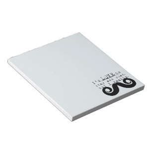Blue Grey Black Funny Humor I Mustache Notepad